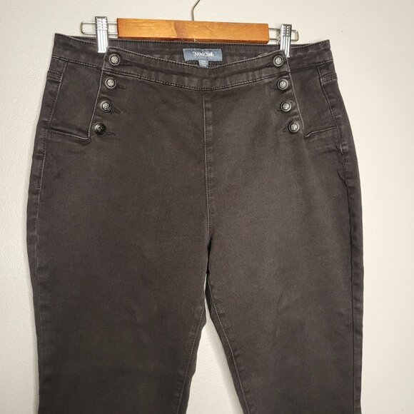 ModCloth Set Sailorette Nautical Sailor 14 Black High Rise Skinny Jeans Retro Ro - Picture 5 of 10